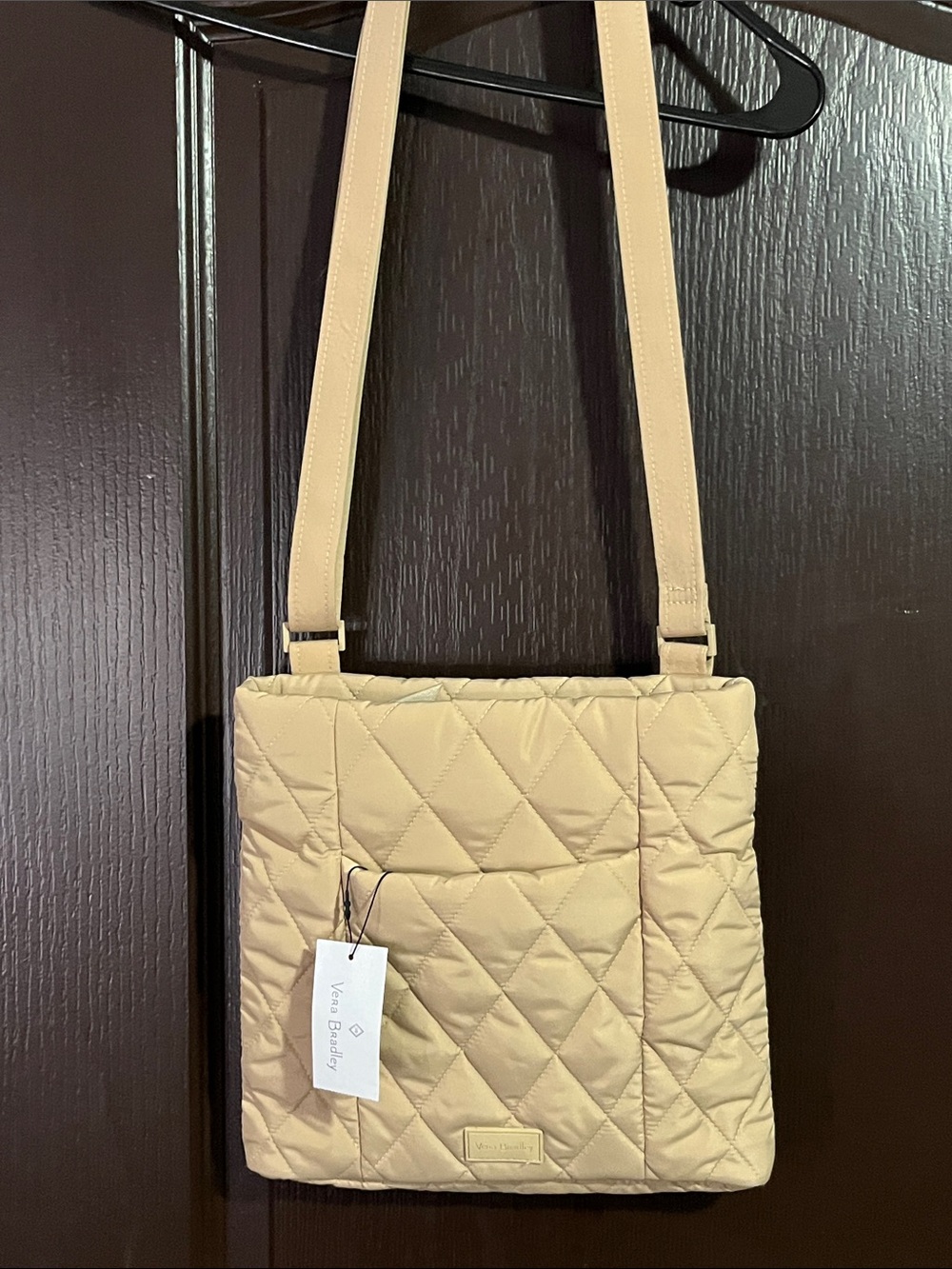 Vera Bradley Ultralight Hipster Quilted Crossbody Bag in Beige